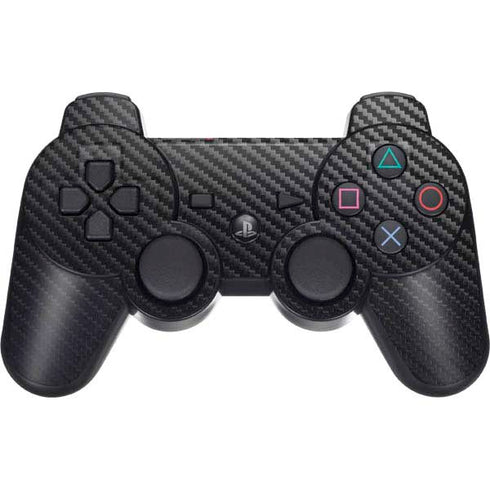 Black Carbon Fiber Specialty Texture Material PS3 Dual Shock wireless controller Skin