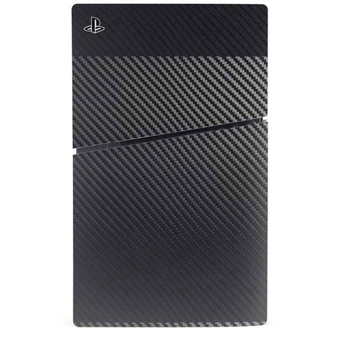 Black Carbon Fiber Specialty Texture Material PS5 Slim Disk Bundle Skin