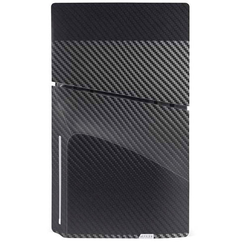 Black Carbon Fiber Specialty Texture Material PS5 Slim Disk Bundle Skin
