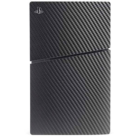 Black Carbon Fiber Specialty Texture Material PS5 Slim Digital Edition Console Skin