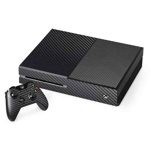 Black Carbon Fiber Specialty Texture Material Xbox One Console and Controller Bundle Skin