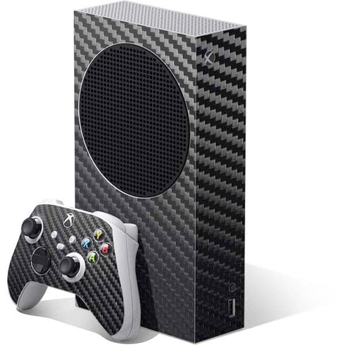 Black Carbon Fiber Specialty Texture Material Xbox Series S Bundle Skin