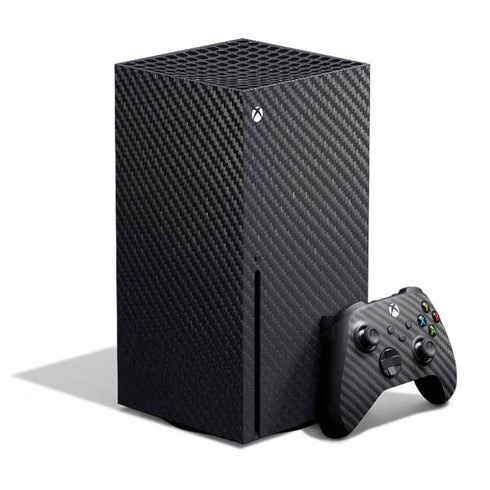 Black Carbon Fiber Specialty Texture Material Xbox Series X Bundle Skin