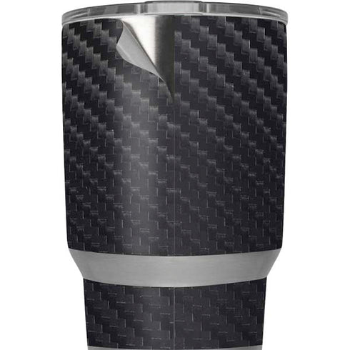 Black Carbon Fiber Specialty Texture Material Yeti 20oz Tumbler Skin