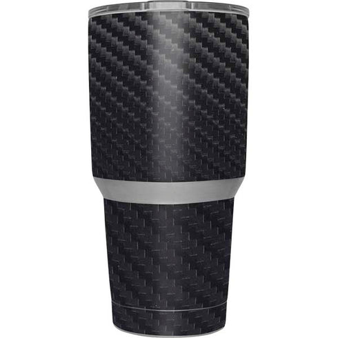 Black Carbon Fiber Specialty Texture Material Yeti 30oz Rambler Tumbler Skin