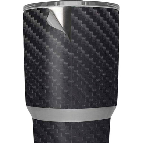 Black Carbon Fiber Specialty Texture Material Yeti 30oz Rambler Tumbler Skin