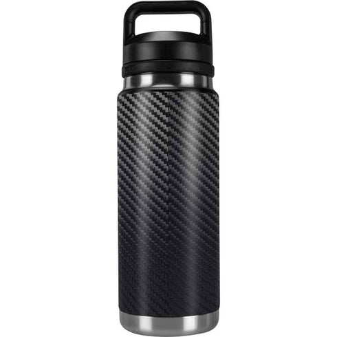 Black Carbon Fiber Specialty Texture Material YETI Rambler 26oz Bottle Skin