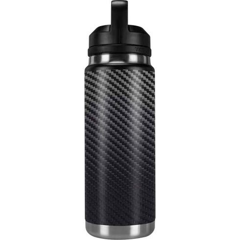 Black Carbon Fiber Specialty Texture Material YETI Rambler 26oz Bottle Skin