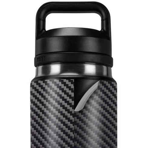 Black Carbon Fiber Specialty Texture Material YETI Rambler 26oz Bottle Skin