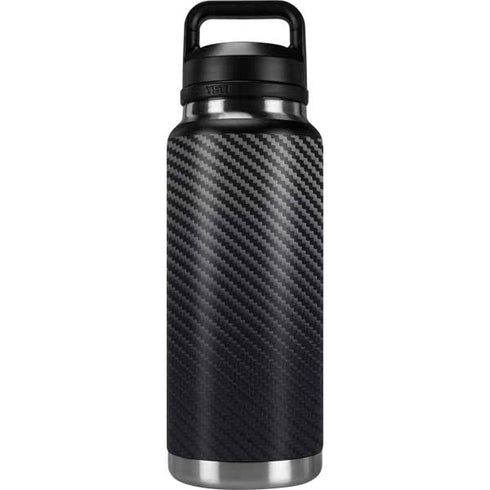 Black Carbon Fiber Specialty Texture Material YETI Rambler 36oz Bottle Skin