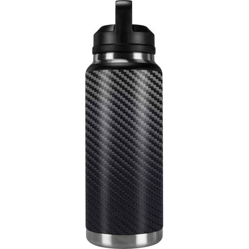 Black Carbon Fiber Specialty Texture Material YETI Rambler 36oz Bottle Skin