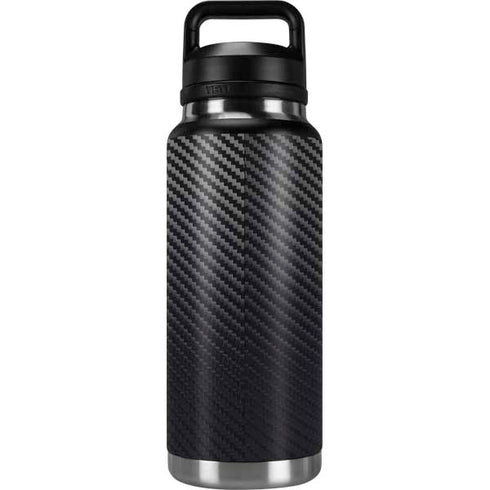 Black Carbon Fiber Specialty Texture Material YETI Rambler 36oz Bottle Skin