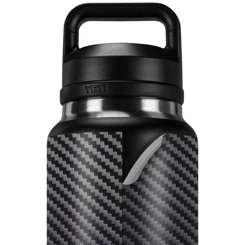 Black Carbon Fiber Specialty Texture Material YETI Rambler 36oz Bottle Skin