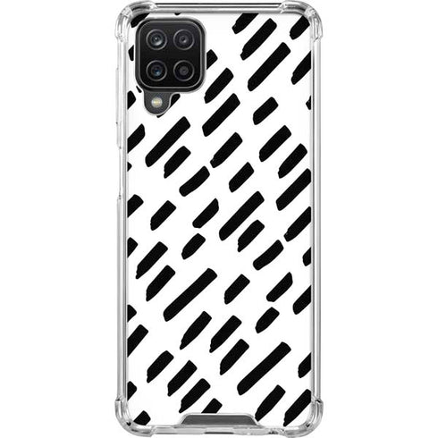 Black Dash Galaxy A12 Clear Case