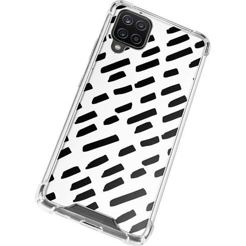 Black Dash Galaxy A12 Clear Case