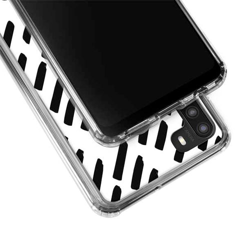 Black Dash Galaxy A21 Clear Case
