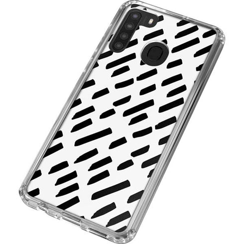Black Dash Galaxy A21 Clear Case