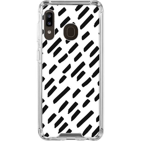 Black Dash Galaxy A30 Clear Case