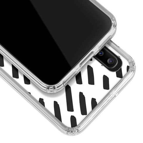 Black Dash Galaxy A30 Clear Case