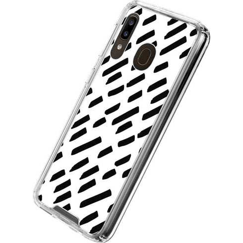 Black Dash Galaxy A30 Clear Case
