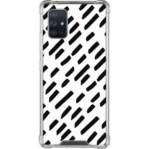 Black Dash Galaxy A71 5G Clear Case