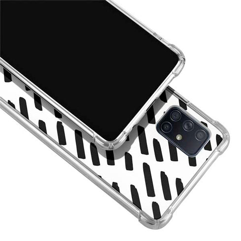 Black Dash Galaxy A71 5G Clear Case