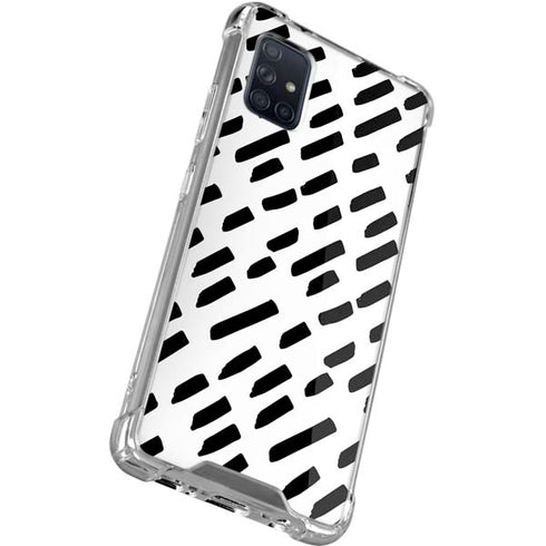 Black Dash Galaxy A71 5G Clear Case