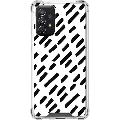 Black Dash Galaxy A72 5G Clear Case