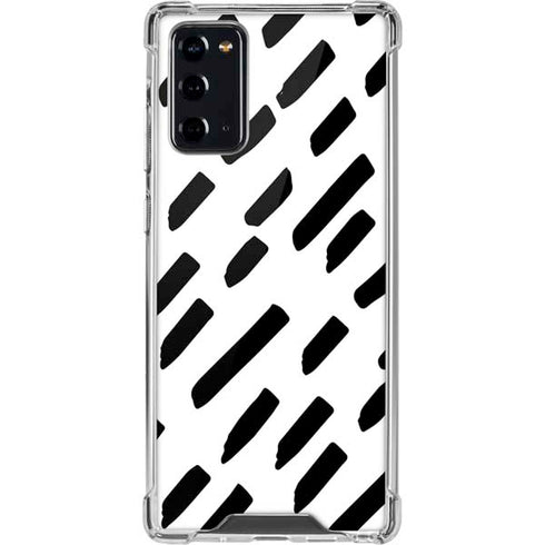 Black Dash Galaxy Note20 5G Clear Case