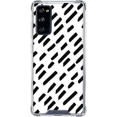 Black Dash Galaxy S20 FE Clear Case