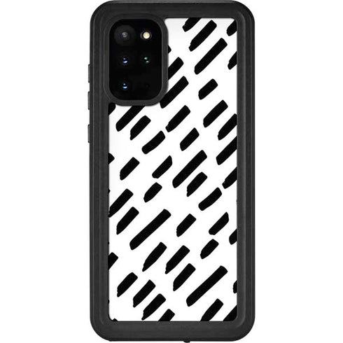 Black Dash Galaxy S20 Plus Waterproof Case