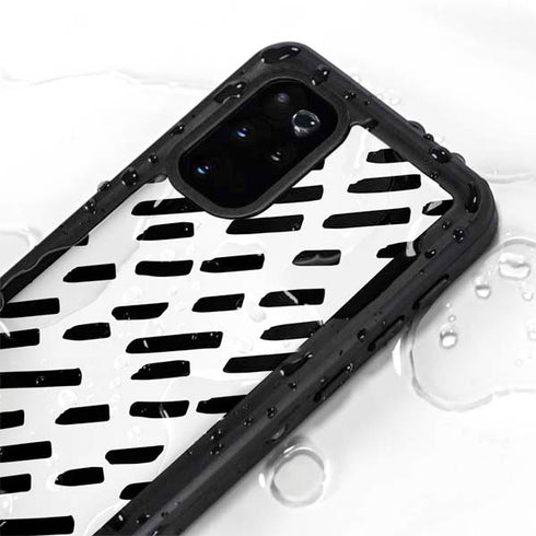 Black Dash Galaxy S20 Plus Waterproof Case