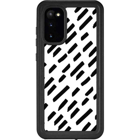 Black Dash Galaxy S20 Waterproof Case