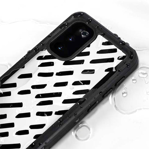 Black Dash Galaxy S20 Waterproof Case