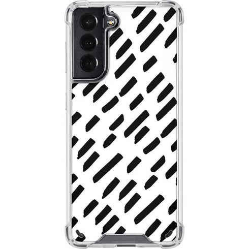 Black Dash Galaxy S21 5G Clear Case