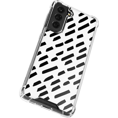 Black Dash Galaxy S21 FE Clear Case