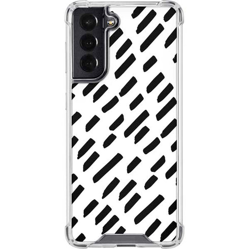 Black Dash Galaxy S22 Clear Case