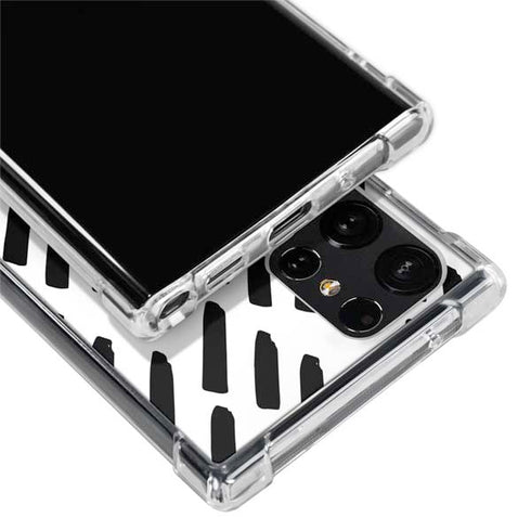 Black Dash Galaxy S22 Ultra Clear Case