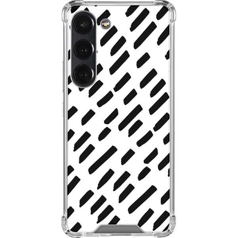 Black Dash Galaxy S23 Clear Case