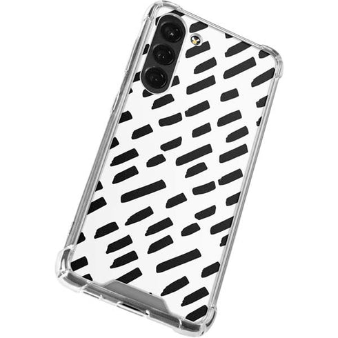 Black Dash Galaxy S23 Plus Clear Case