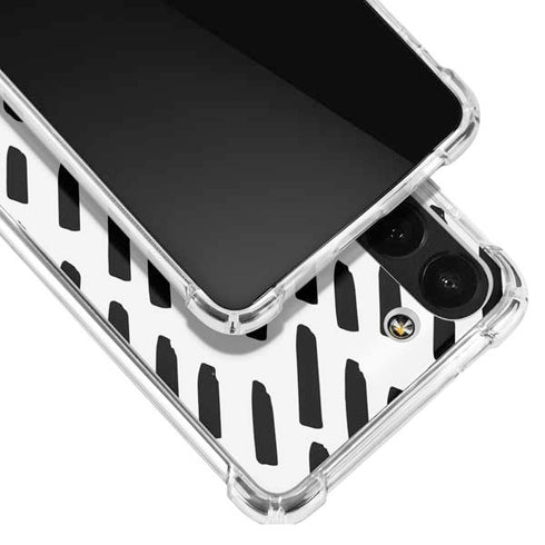 Black Dash Galaxy S23 Plus Clear Case