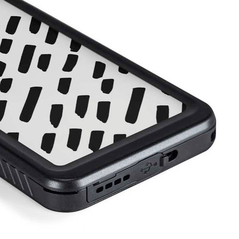 Black Dash Galaxy S23 Plus Waterproof Case