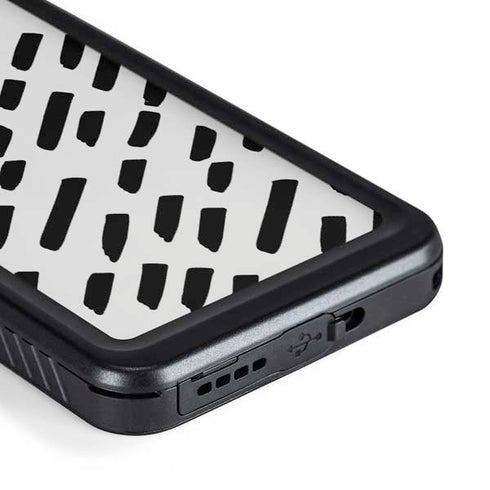 Black Dash Galaxy S23 Waterproof Case
