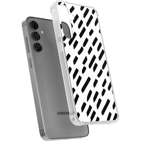 Black Dash Galaxy S24 Plus Clear Case