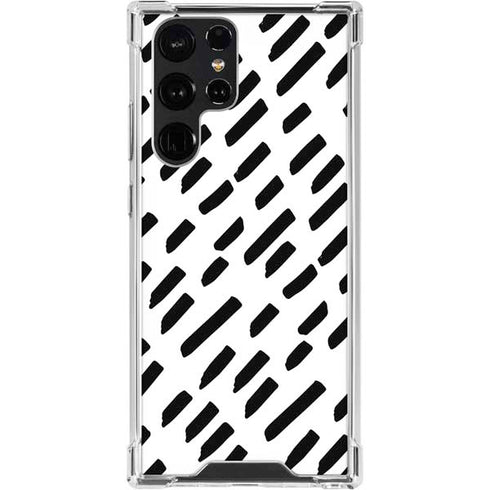 Black Dash Galaxy S24 Ultra Clear Case