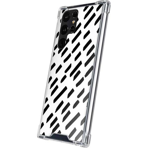 Black Dash Galaxy S24 Ultra Clear Case