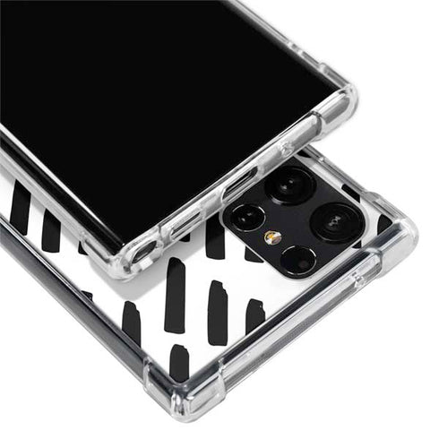 Black Dash Galaxy S24 Ultra Clear Case