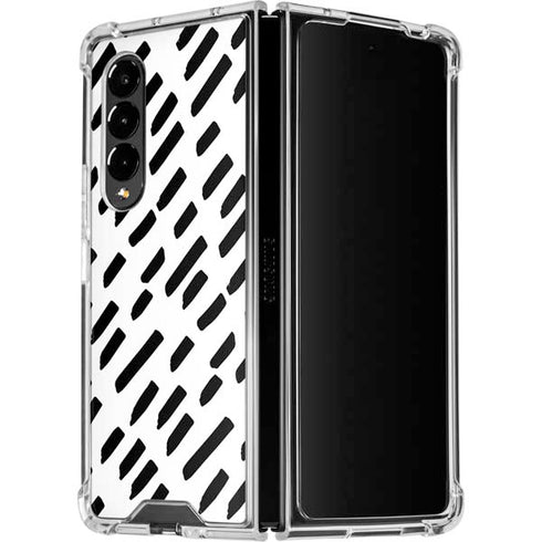 Black Dash Galaxy Z Fold4 5G Clear Case