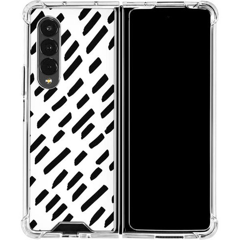 Black Dash Galaxy Z Fold4 5G Clear Case