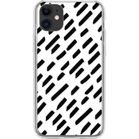 Black Dash iPhone 11 Clear Case